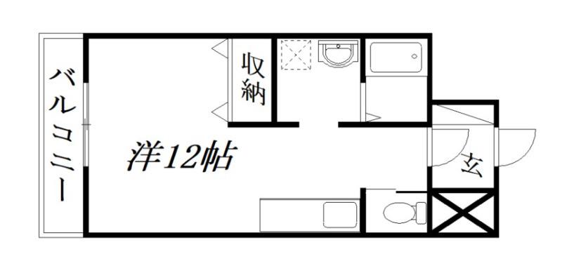 AVENUE大工町(ワンルーム/2階)の間取り写真