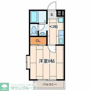 ラヴァンヴェール(1K/2階)の間取り写真