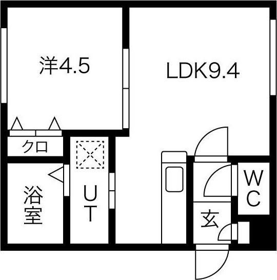 リベルタ澄川(1LDK/2階)の間取り写真