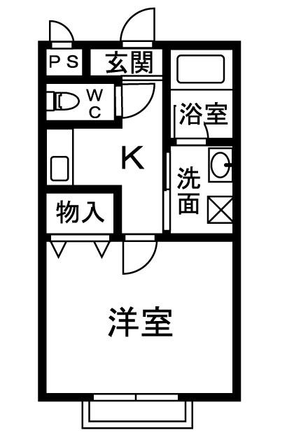 OBELISKT(1K/2階)の間取り写真