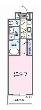 ルポ舞子弐番館(1K/1階)の間取り写真