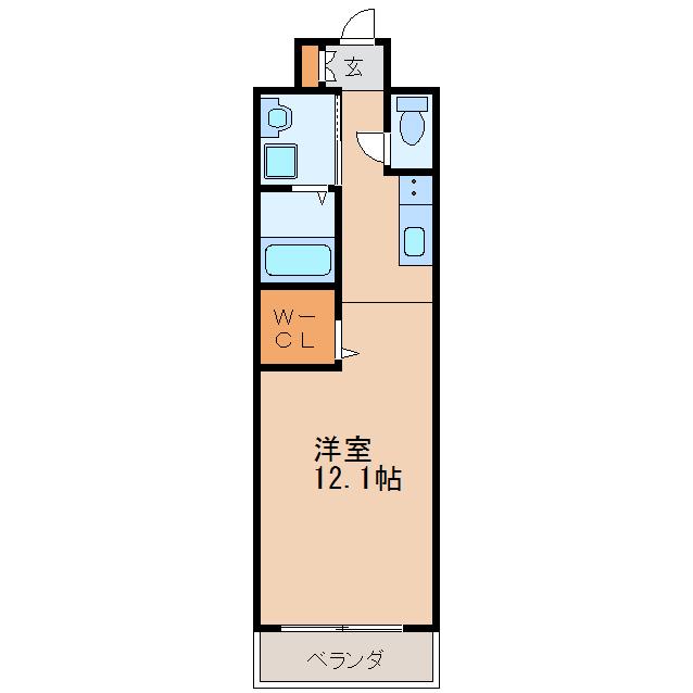 丸の内エンブルコート(ワンルーム/12階)の間取り写真