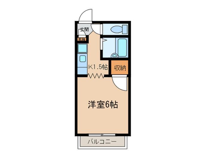 サープラスビザビー(1K/2階)の間取り写真