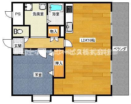 ロイヤルキタノ(1LDK/7階)の間取り写真