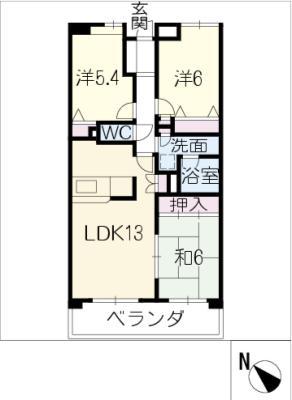 タワーレジデンスアネックス2(3LDK/5階)の間取り写真