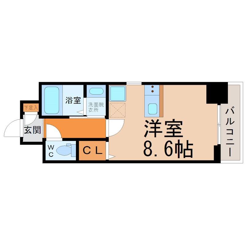 第2金山フクマルビル(ワンルーム/7階)の間取り写真
