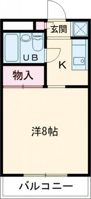 ワイズコレクトA(1K/2階)の間取り写真