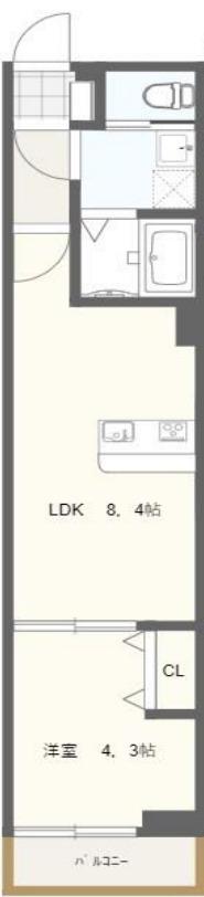 SHELL MAISON(1LDK/1階)の間取り写真