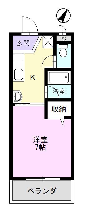 YSリンピアリヴ(1K/3階)の間取り写真