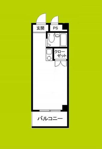 明和ハイツ南江口(ワンルーム/3階)の間取り写真