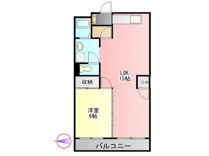 メゾン大平(1LDK/3階)の間取り写真