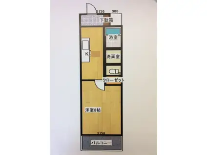 グレイスソフィア(1K/3階)の間取り写真