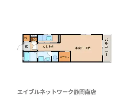 ドリームハイツ(1K/2階)の間取り写真