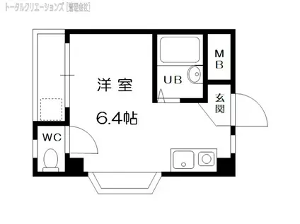 プレアール瓢箪山(ワンルーム/4階)の間取り写真
