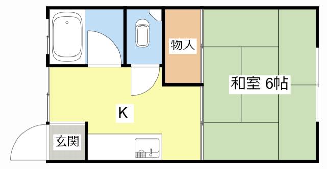 上田マンション(1DK/2階)の間取り写真