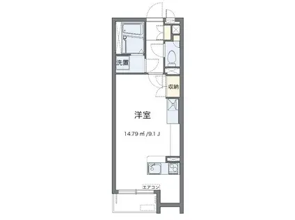 サンフラワーV(ワンルーム/1階)の間取り写真