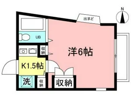 シティ生田(1K/4階)の間取り写真