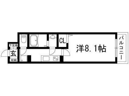 エルピスN5(1K/1階)の間取り写真