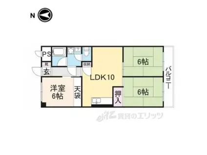 第5サンコウハイツ(3LDK/2階)の間取り写真