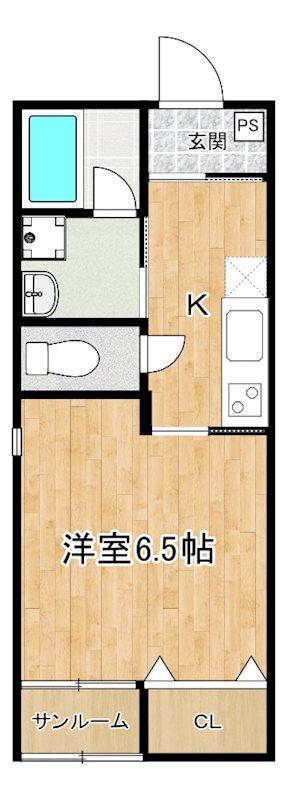 レジーナ(1K/2階)の間取り写真