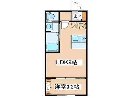 メゾンココン久地(1LDK/1階)の間取り写真