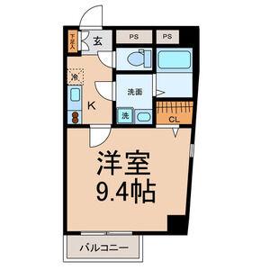 スカイコート葵(1K/8階)の間取り写真