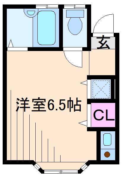 DMハイツ綱島(ワンルーム/1階)の間取り写真