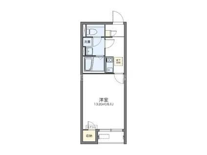 レオネクストふたば(1K/2階)の間取り写真