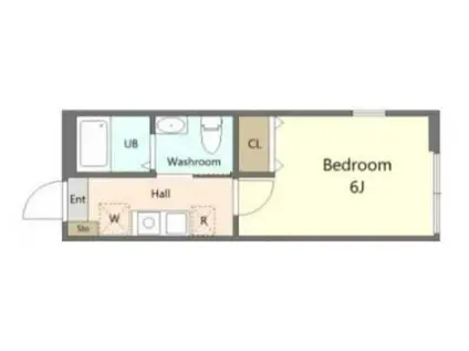 TOKYO HANEDA サウス(1K/1階)の間取り写真