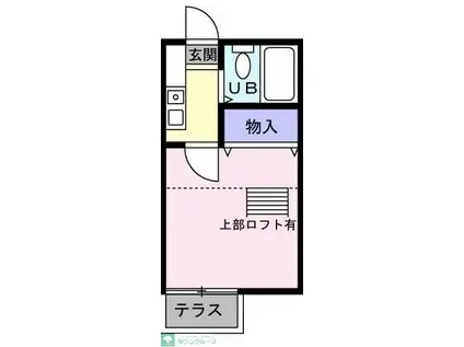 IKI東川口B(1K/2階)の間取り写真