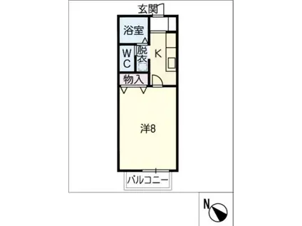 サン・FRIENDS寺前(1K/1階)の間取り写真