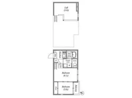 ハーモニーテラス神田町(1DK/1階)の間取り写真