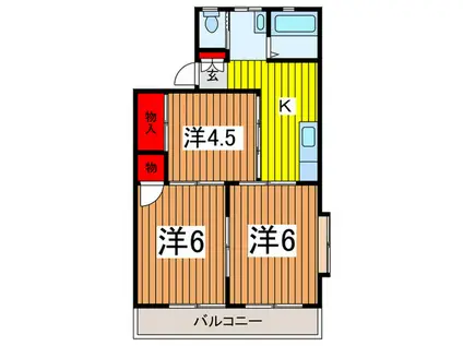 池田マンション(3K/2階)の間取り写真