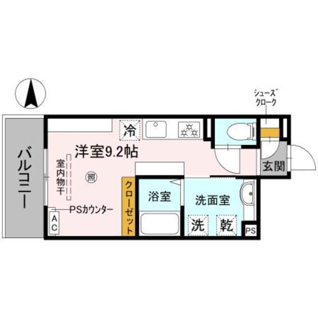 D-LUCE寄合町(ワンルーム/2階)の間取り写真