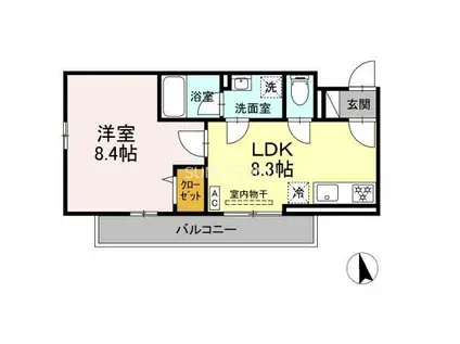 MAESTRO (1LDK/3階)の間取り写真