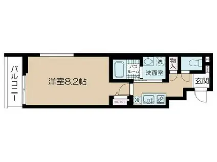 フェリーチェ百合ヶ丘A(1K/3階)の間取り写真