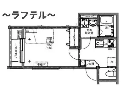 KEIAI RESIDENCE 西所沢(1K/1階)の間取り写真
