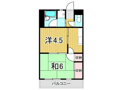 グレイスヤマダ(2K/3階)の間取り写真