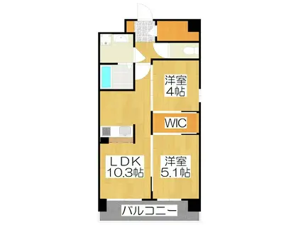 LIVE CASA 千本今出川(2LDK/2階)の間取り写真