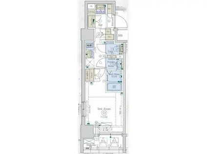 ジェノヴィア阪東橋IIスカイガーデン(1K/6階)の間取り写真