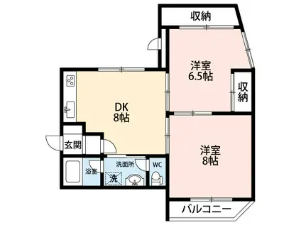 ACCESSSTREET(2DK/6階)の間取り写真