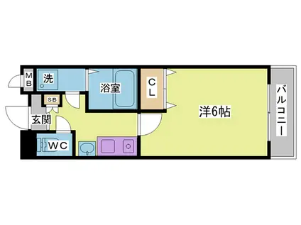 アビテ西町(1K/2階)の間取り写真