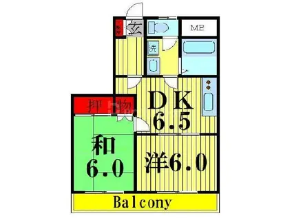 江藤マンション(2DK/3階)の間取り写真