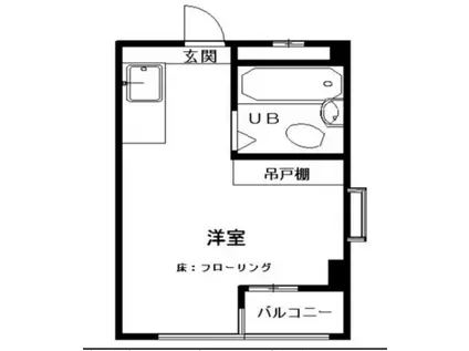 メゾン・ド・エステ(ワンルーム/1階)の間取り写真