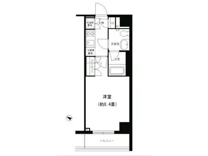 PORTOPARTIREYOKOHAMA(1K/5階)の間取り写真