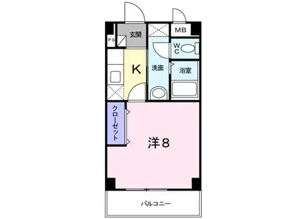 シュティル湘南(1K/1階)の間取り写真