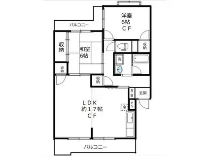 SKマンション11(3DK/3階)の間取り写真