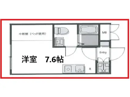 ブルーパレット赤羽(ワンルーム/1階)の間取り写真