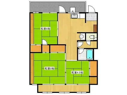 酒井ビル(3DK/4階)の間取り写真