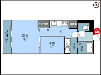 FOREST6(2K/2階)の間取り写真